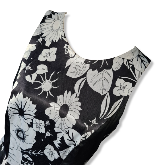 Veronika Maine 8 Black White Floral Fit & Flare Dress - Picture 4 of 10